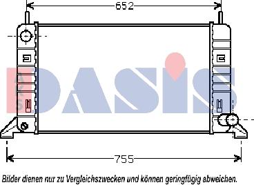 AKS Dasis 090032N - Радіатор, охолодження двигуна autozip.com.ua