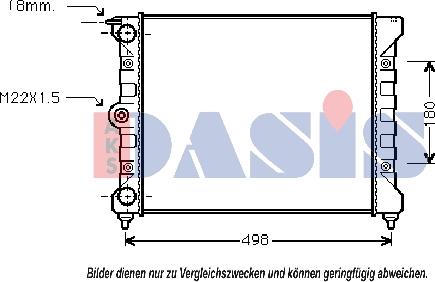 AKS Dasis 040440N - Радіатор, охолодження двигуна autozip.com.ua