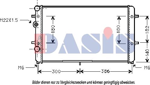 AKS Dasis 041980N - Радіатор, охолодження двигуна autozip.com.ua