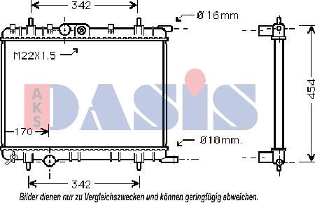 AKS Dasis 060052N - Радіатор, охолодження двигуна autozip.com.ua