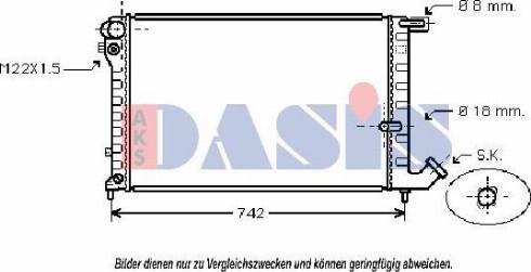 AKS Dasis 060011N - Радіатор, охолодження двигуна autozip.com.ua