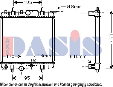 AKS Dasis 060027N - Радіатор, охолодження двигуна autozip.com.ua