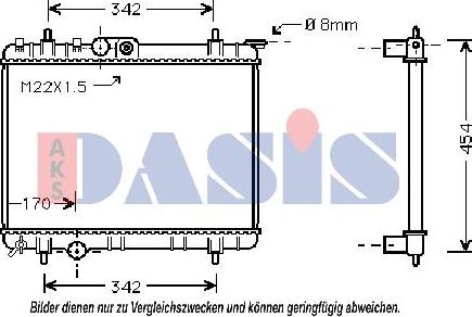 AKS Dasis 061090N - Радіатор, охолодження двигуна autozip.com.ua