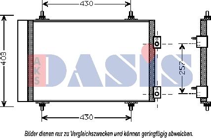 AKS Dasis 062015N - Конденсатор, кондиціонер autozip.com.ua