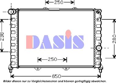 AKS Dasis 010007N - Радіатор, охолодження двигуна autozip.com.ua