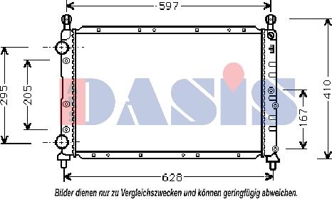 AKS Dasis 010360N - Радіатор, охолодження двигуна autozip.com.ua