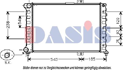 AKS Dasis 011060N - Радіатор, охолодження двигуна autozip.com.ua