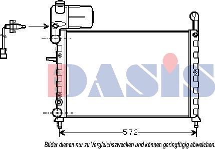 AKS Dasis 080630N - Радіатор, охолодження двигуна autozip.com.ua