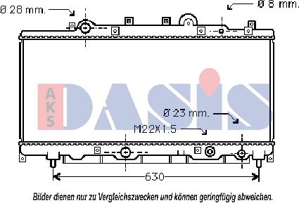 AKS Dasis 080042N - Радіатор, охолодження двигуна autozip.com.ua