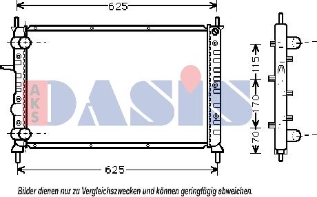 AKS Dasis 080047N - Радіатор, охолодження двигуна autozip.com.ua