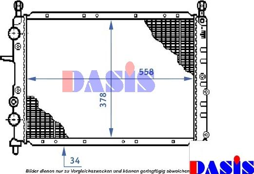 AKS Dasis 080000N - Радіатор, охолодження двигуна autozip.com.ua