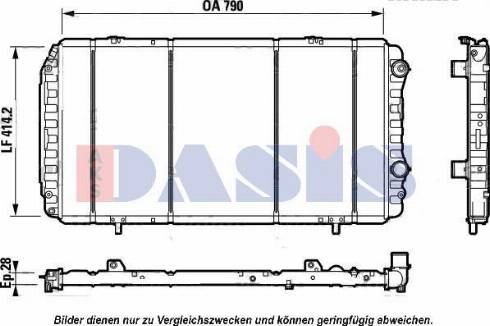 AKS Dasis 080072N - Радіатор, охолодження двигуна autozip.com.ua