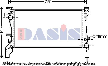 AKS Dasis 080101N - Радіатор, охолодження двигуна autozip.com.ua