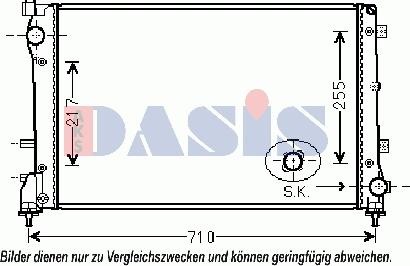 AKS Dasis 080102N - Радіатор, охолодження двигуна autozip.com.ua