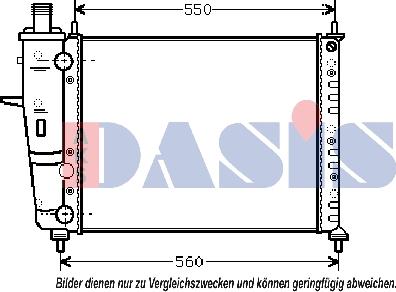 AKS Dasis 081480N - Радіатор, охолодження двигуна autozip.com.ua