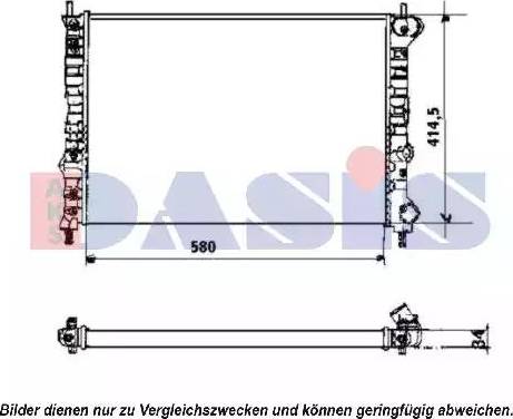 AKS Dasis 081390N - Радіатор, охолодження двигуна autozip.com.ua