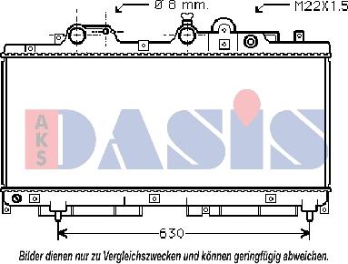 AKS Dasis 081220N - Радіатор, охолодження двигуна autozip.com.ua