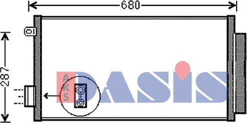 AKS Dasis 082054N - Конденсатор, кондиціонер autozip.com.ua