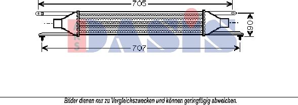 AKS Dasis 087005N - Интеркулер autozip.com.ua