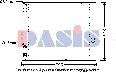 AKS Dasis 021000N - Радіатор, охолодження двигуна autozip.com.ua