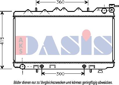 AKS Dasis 070180N - Радіатор, охолодження двигуна autozip.com.ua