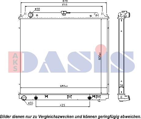 AKS Dasis 070139N - Радіатор, охолодження двигуна autozip.com.ua