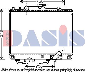 AKS Dasis 140012N - Радіатор, охолодження двигуна autozip.com.ua