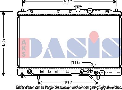 AKS Dasis 140110N - Радіатор, охолодження двигуна autozip.com.ua