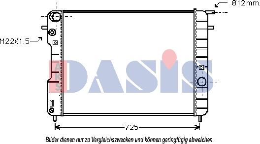 AKS Dasis 150044N - Радіатор, охолодження двигуна autozip.com.ua