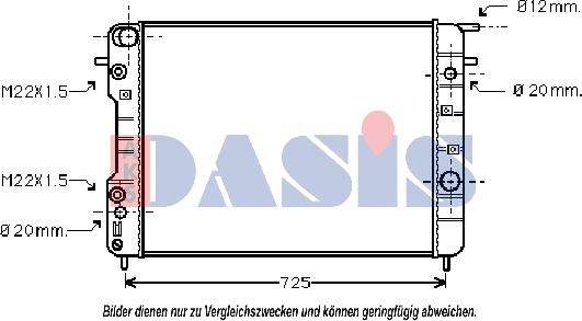 AKS Dasis 150083N - Радіатор, охолодження двигуна autozip.com.ua