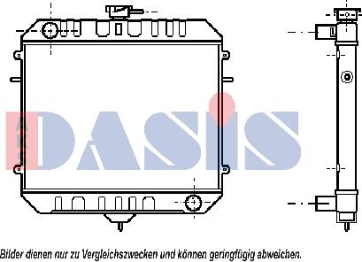 AKS Dasis 150037N - Радіатор, охолодження двигуна autozip.com.ua