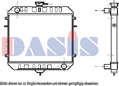 AKS Dasis 150028N - Радіатор, охолодження двигуна autozip.com.ua