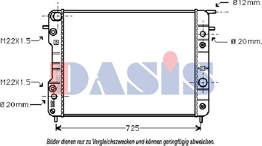 AKS Dasis 151210N - Радіатор, охолодження двигуна autozip.com.ua