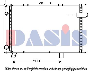 AKS Dasis 160680N - Радіатор, охолодження двигуна autozip.com.ua