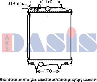 AKS Dasis 160095N - Радіатор, охолодження двигуна autozip.com.ua