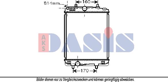 AKS Dasis 160092N - Радіатор, охолодження двигуна autozip.com.ua