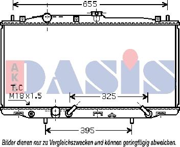 AKS Dasis 100042N - Радіатор, охолодження двигуна autozip.com.ua