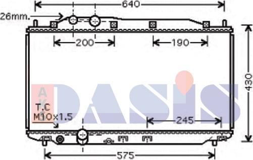 AKS Dasis 100057N - Радіатор, охолодження двигуна autozip.com.ua