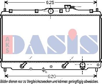 AKS Dasis 100013N - Радіатор, охолодження двигуна autozip.com.ua