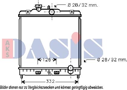 AKS Dasis 103002N - Радіатор, охолодження двигуна autozip.com.ua