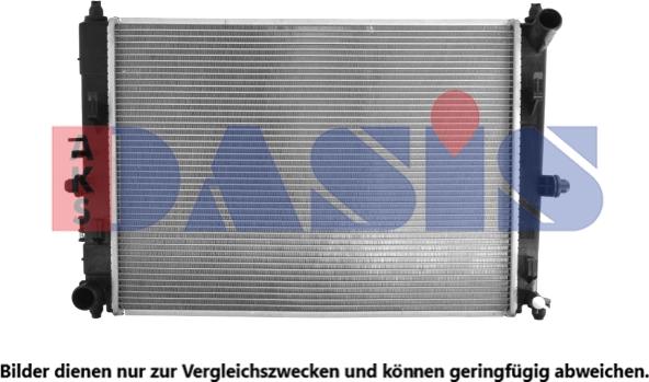 AKS Dasis 110096N - Радіатор, охолодження двигуна autozip.com.ua