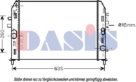 AKS Dasis 110061N - Радіатор, охолодження двигуна autozip.com.ua