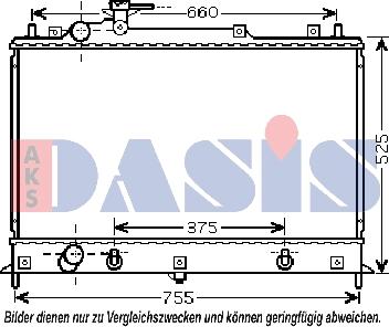 AKS Dasis 110063N - Радіатор, охолодження двигуна autozip.com.ua