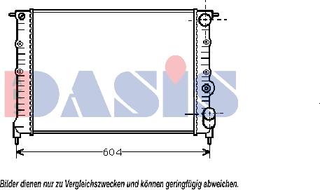 AKS Dasis 180960N - Радіатор, охолодження двигуна autozip.com.ua