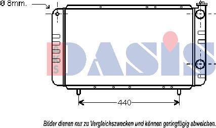 AKS Dasis 180480N - Радіатор, охолодження двигуна autozip.com.ua