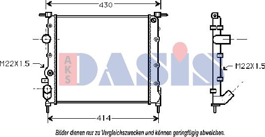 AKS Dasis 180021N - Радіатор, охолодження двигуна autozip.com.ua