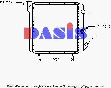 AKS Dasis 180022N - Радіатор, охолодження двигуна autozip.com.ua