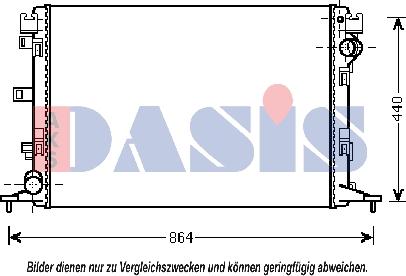 AKS Dasis 180072N - Радіатор, охолодження двигуна autozip.com.ua