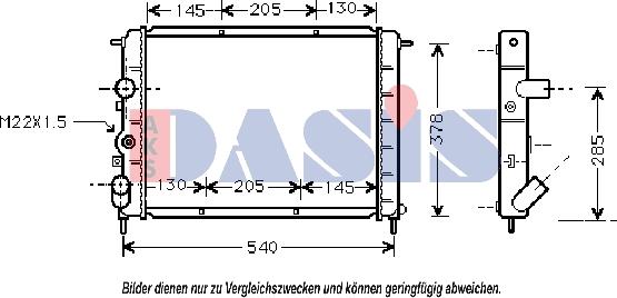 AKS Dasis 181560N - Радіатор, охолодження двигуна autozip.com.ua