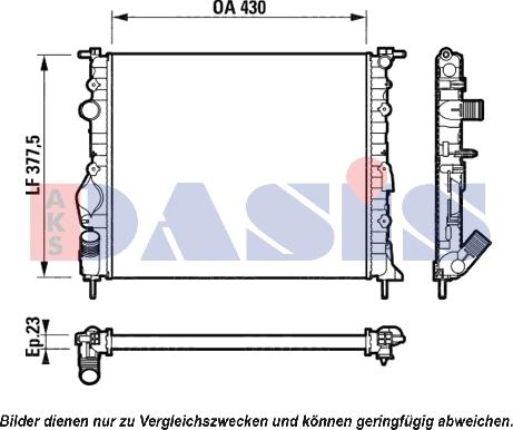 AKS Dasis 181700N - Радіатор, охолодження двигуна autozip.com.ua